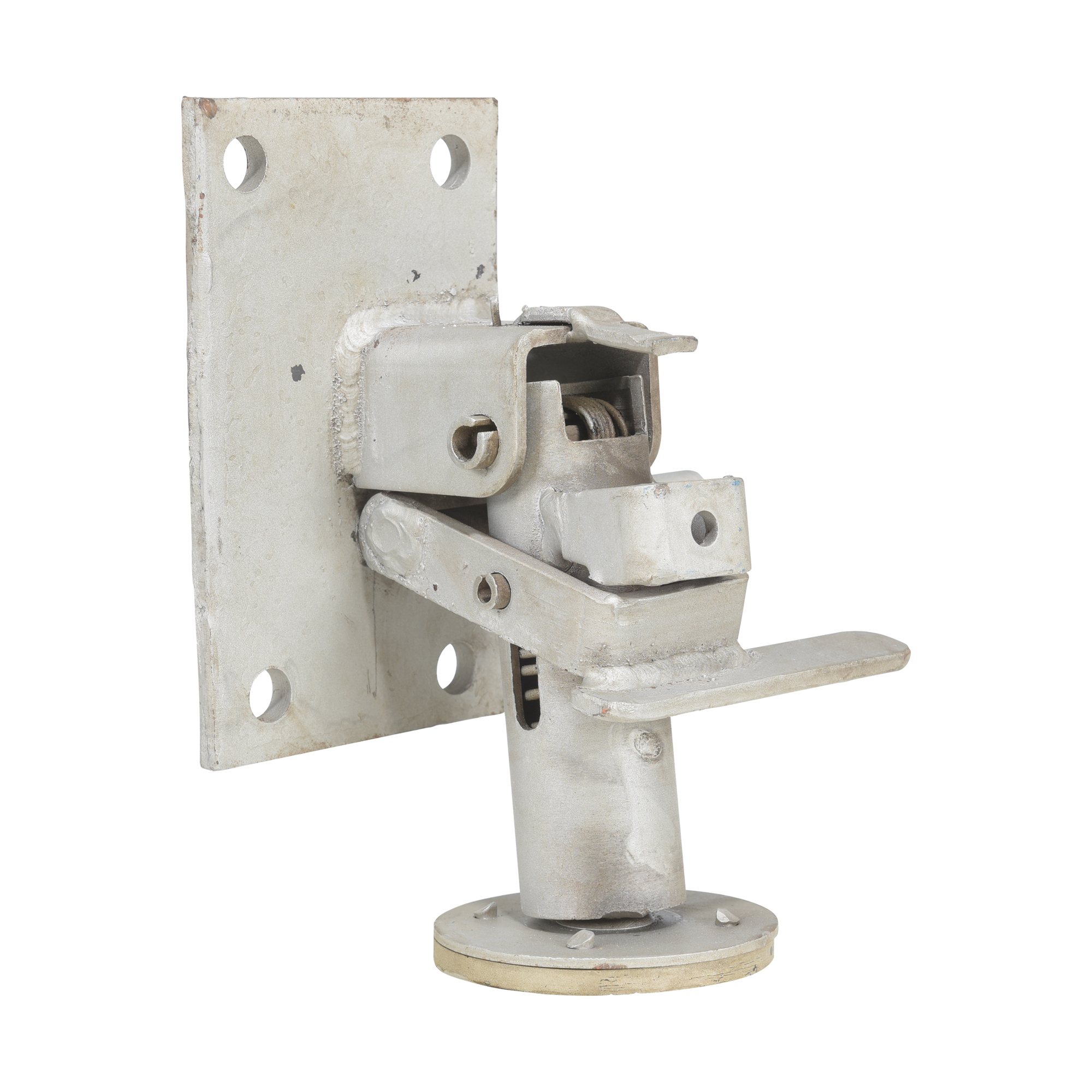 Vestil Steel Floor Lock - 7in. to 8in. Height, Spring-Loaded Pad, Silver, Model# FL-LK-S